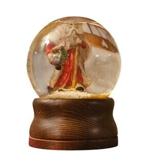 Vintage George Good Corp Santa Snowglobe Music Box Christmas 1986 (gg236)